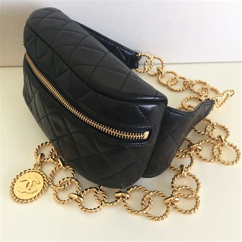 chanel vintage waist bag|More.